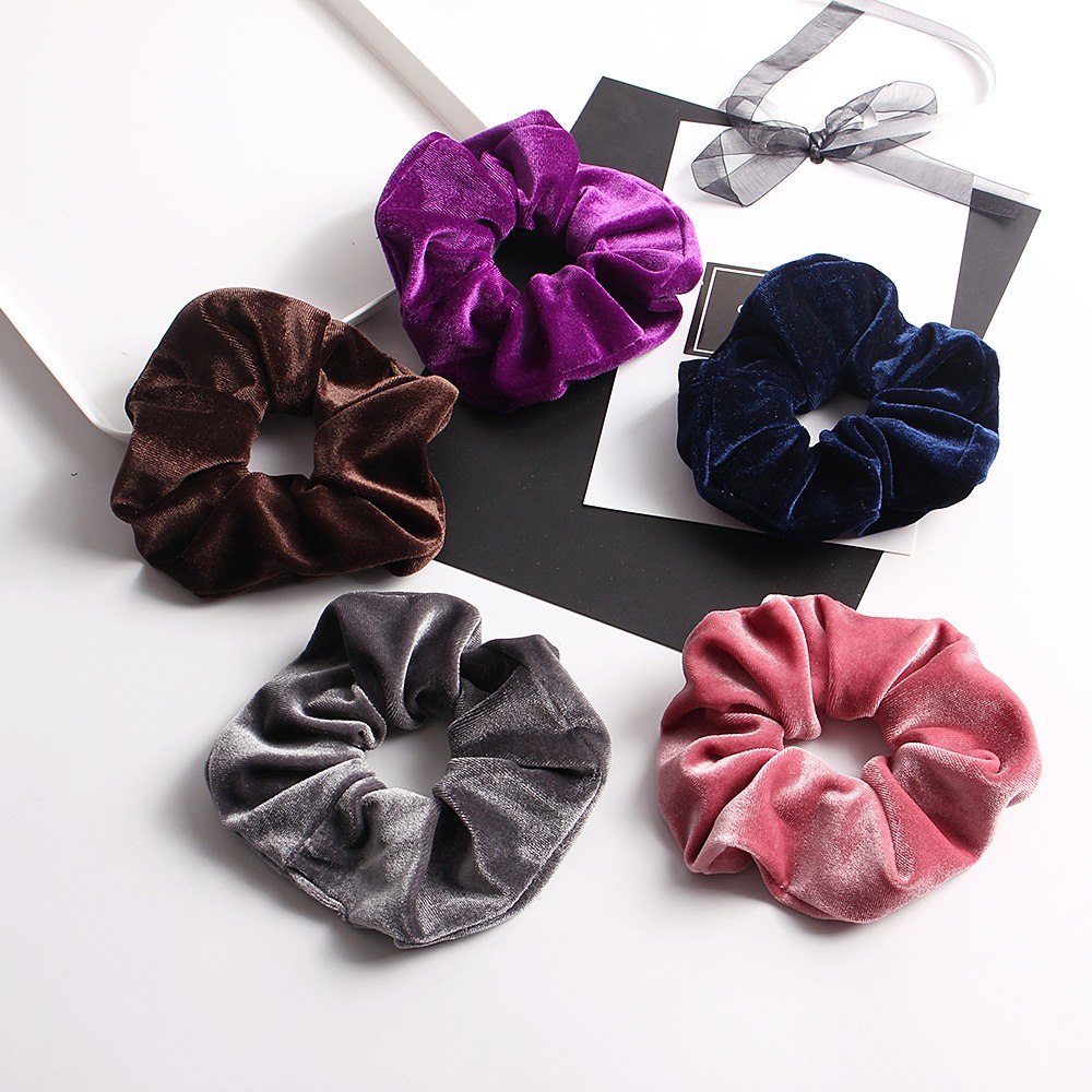 LACE IT™ | Laceit Velvet scrunchies Rubber Band  (Multicolor)-24 pcs for women 2