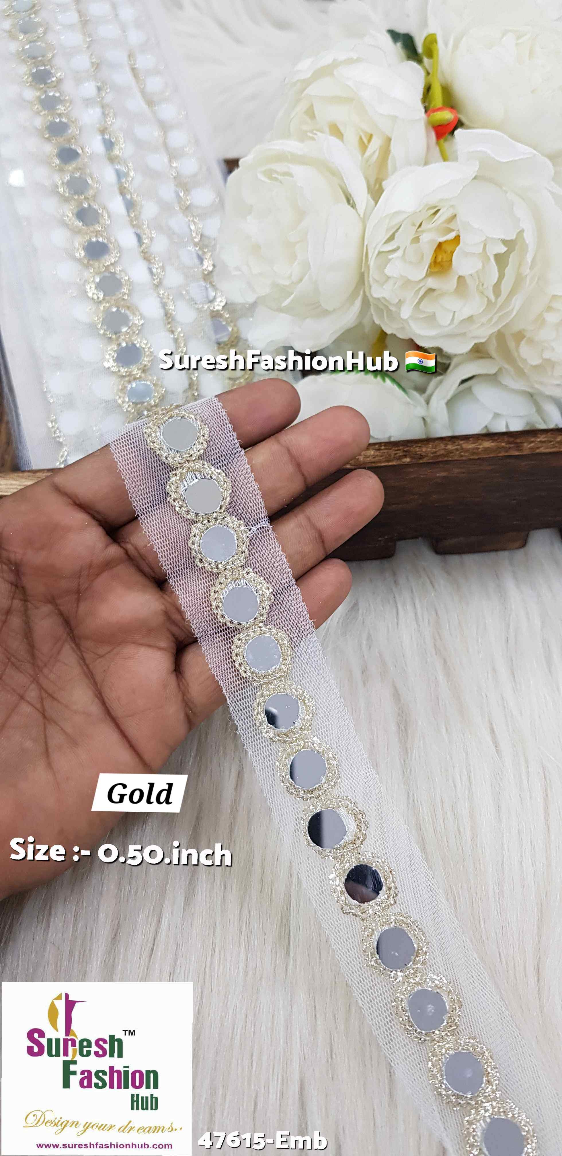 Gold Sequin Mirror Lace