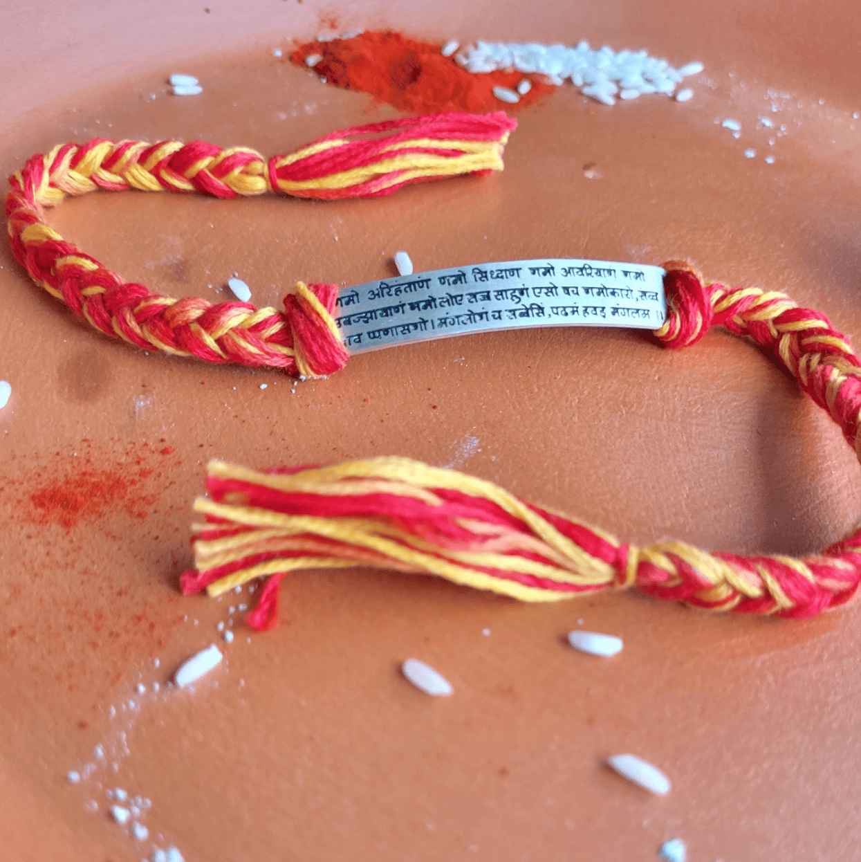 92.7 Silver Navkar Mantra Rakhi