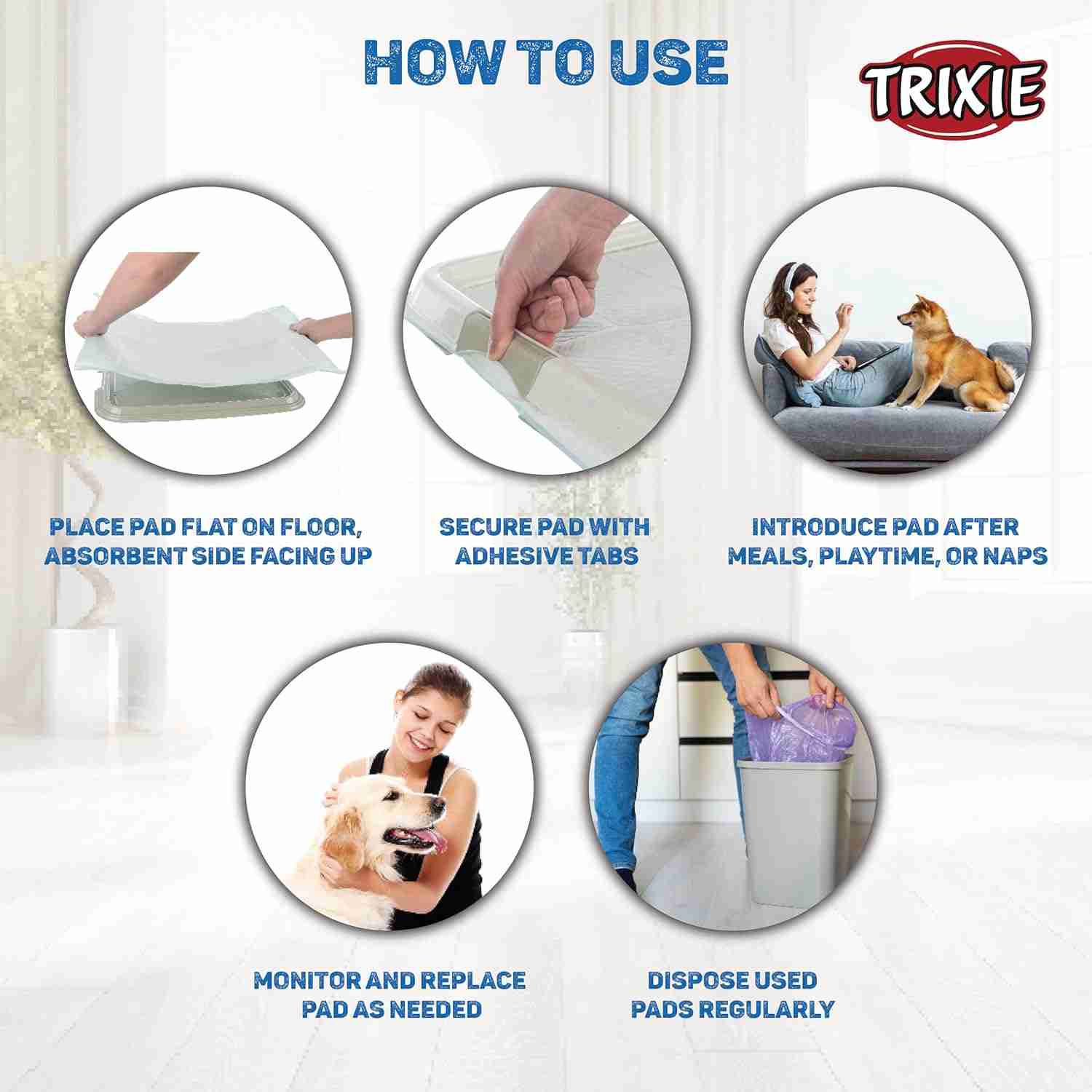 Trixie Nappy Hygiene Pads Activated Carbon 40x60 cm (7 Units)