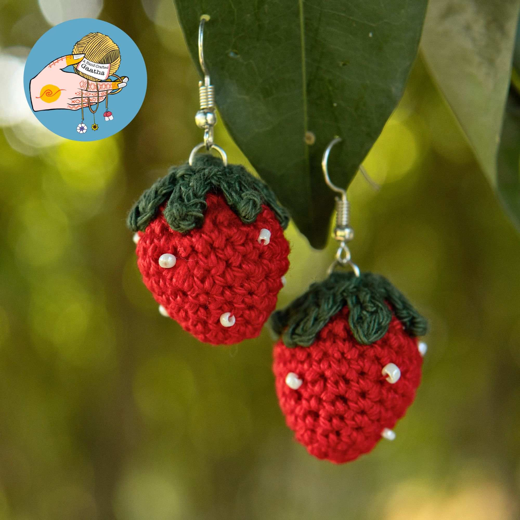 Strawberry Beaded Earrings
