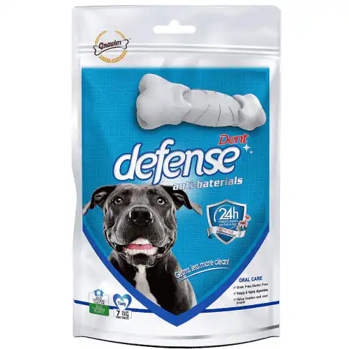 Gnawlers 3 inch Defense Dent Dental Care Chew Bones For Dogs 1pc
