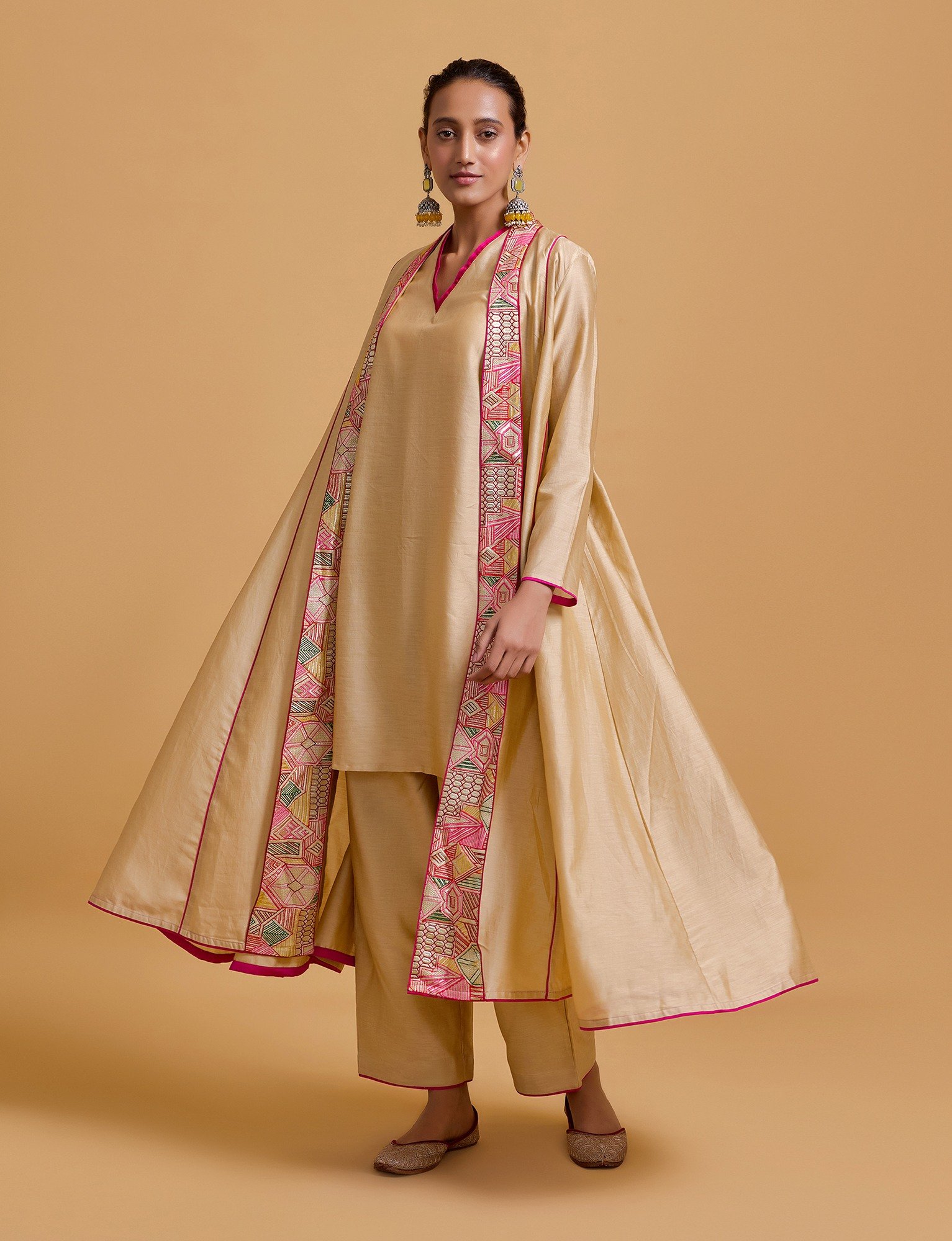 Mithai Beige Coat Set