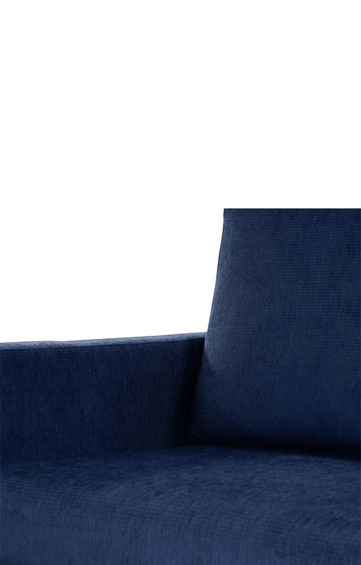 neudot Saya LHS Sectional Sofa for Living Room |6 Person Sofa| Premium Fabric with Cushioned Armrest | 12 Months Warranty| Solid Wood Frame| 6 Seater in Saya Blue Color DIY(Do-It-Yourself)