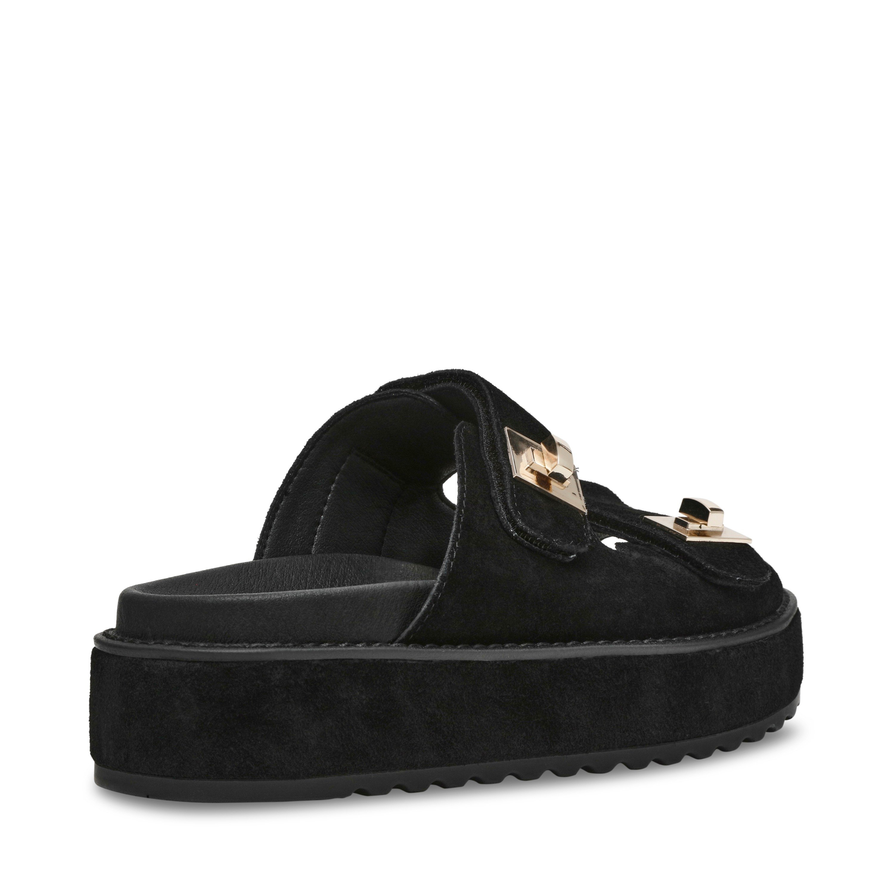 Bigschmona-In Black Suede Wedges