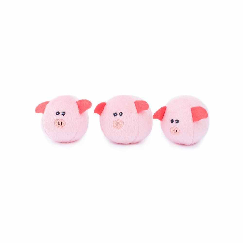 Zippy Paws Zippy Burrow Dog Toy Barn with Pig Bubble Babies