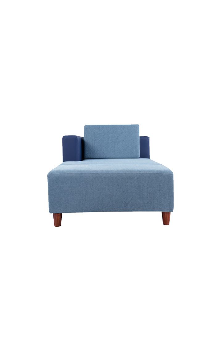 neudot Hailey Duet Fabric 1 Seater RHS Lounger in Mirage Blue Colour