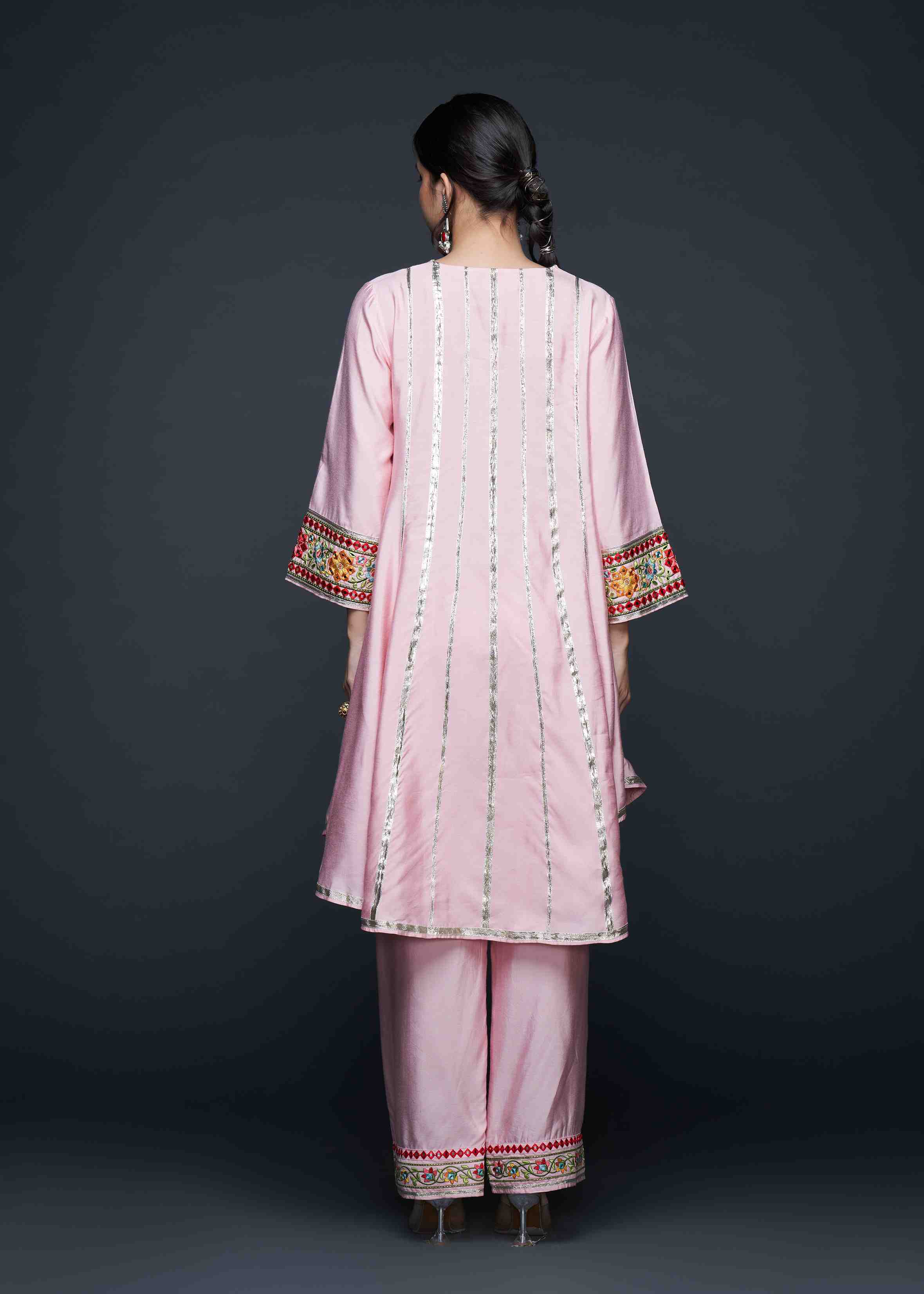 Pink Zoya Kali Kurta