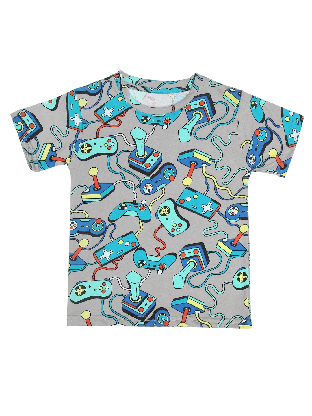 Ninos Dreams Boys Cotton Coord Set with Shorts-Videogame Print
