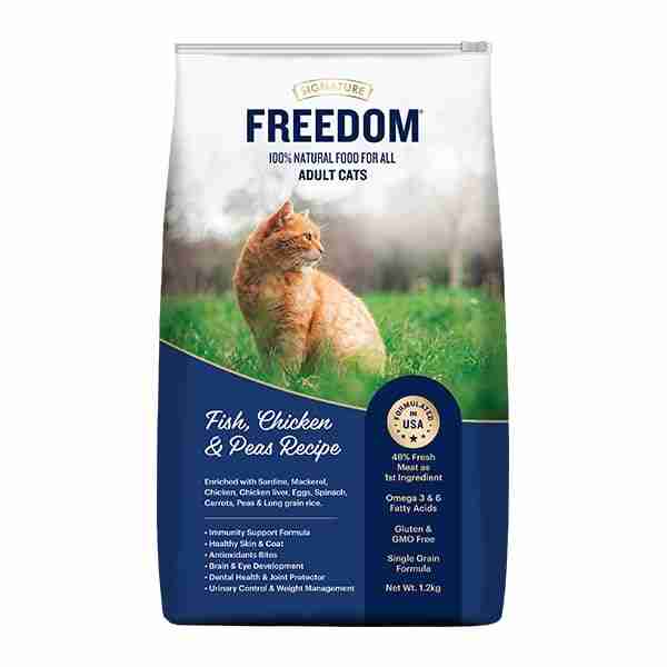 Freedom Fish, Chicken & Peas Adult Cat Dry Food 1.2 kg
