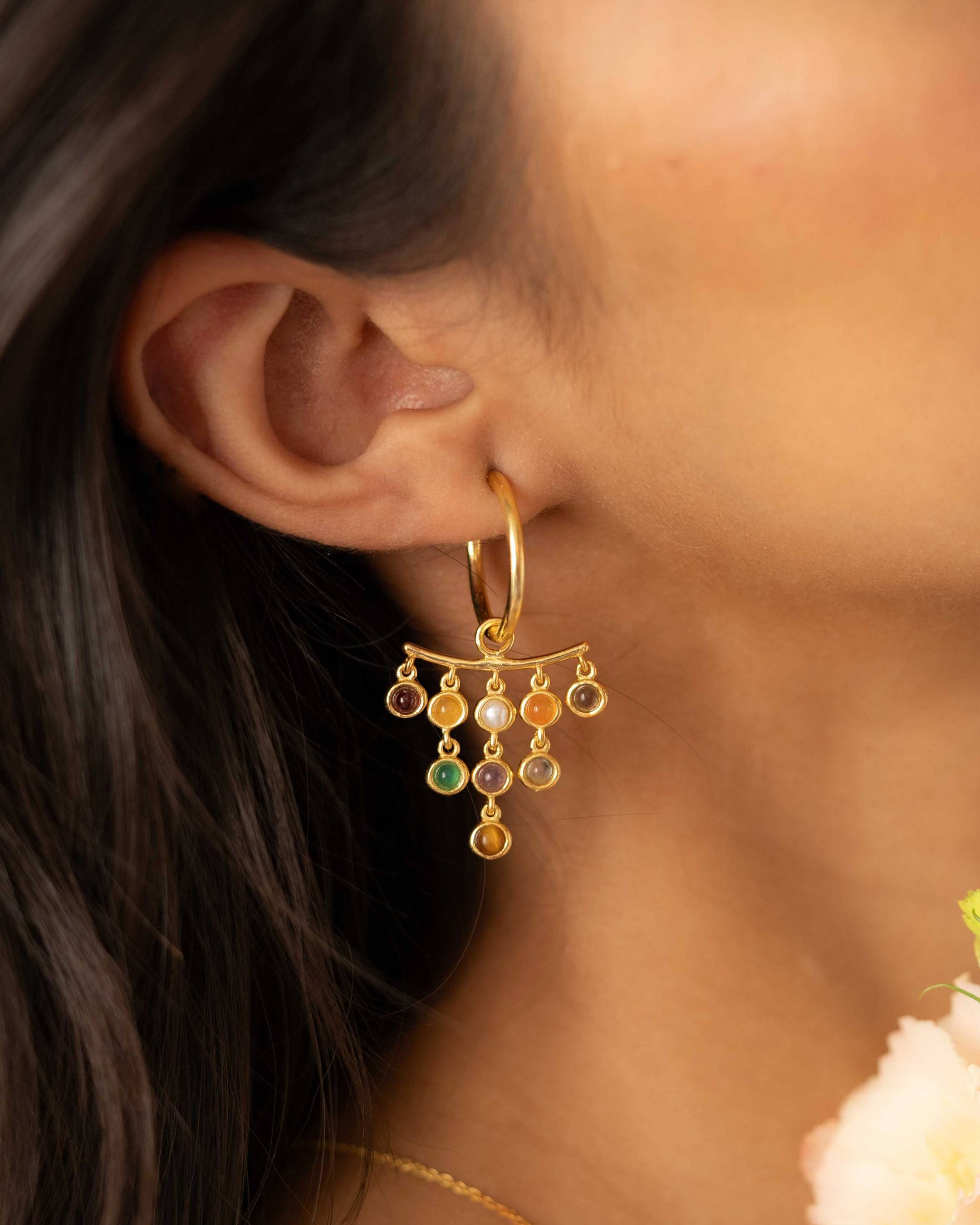 Navrattan Chandelier Earrings