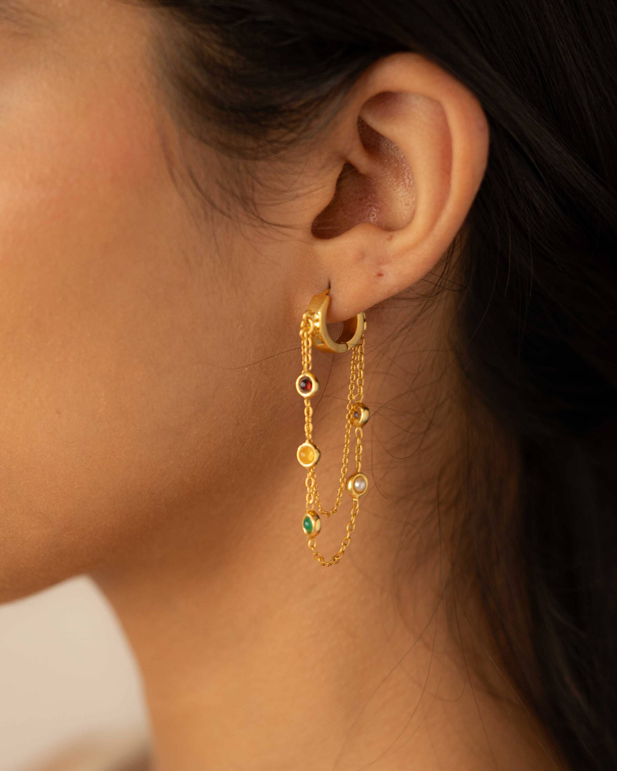 Navrattan Fringe Earrings