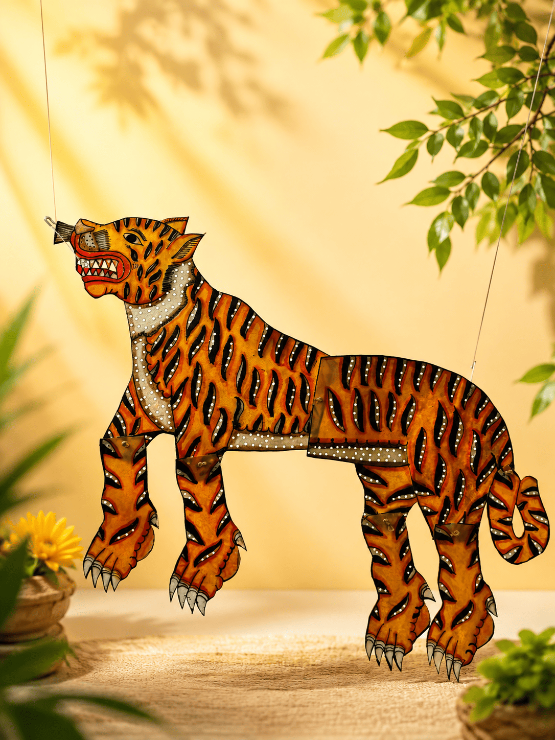 Tholu Bommalata Tiger Leather Puppet 20 inch
