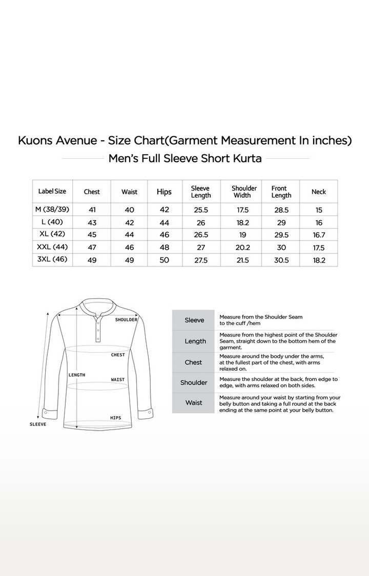 Kuons Avenue | Kuons Avenue Men's White Linen Cotton Short Kurta 6