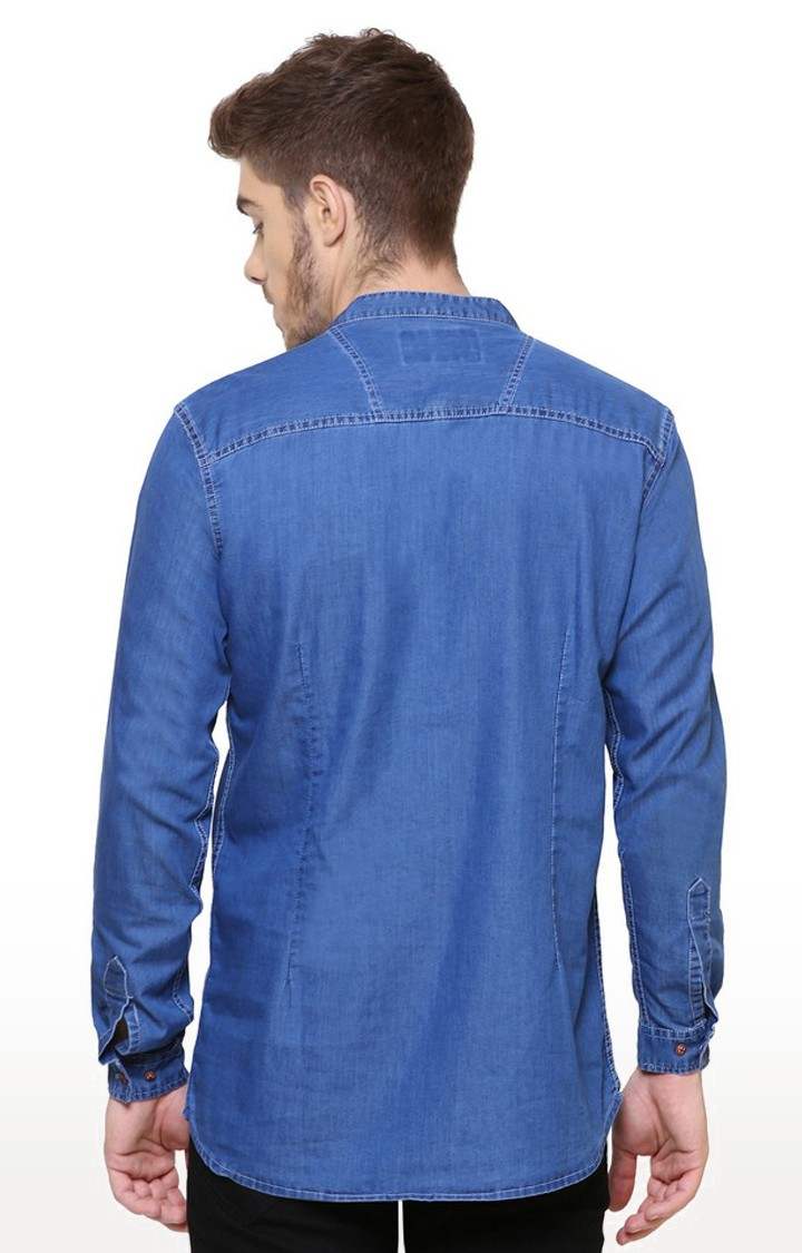 Kuons Avenue Men's Medium Blue Denim Kurta