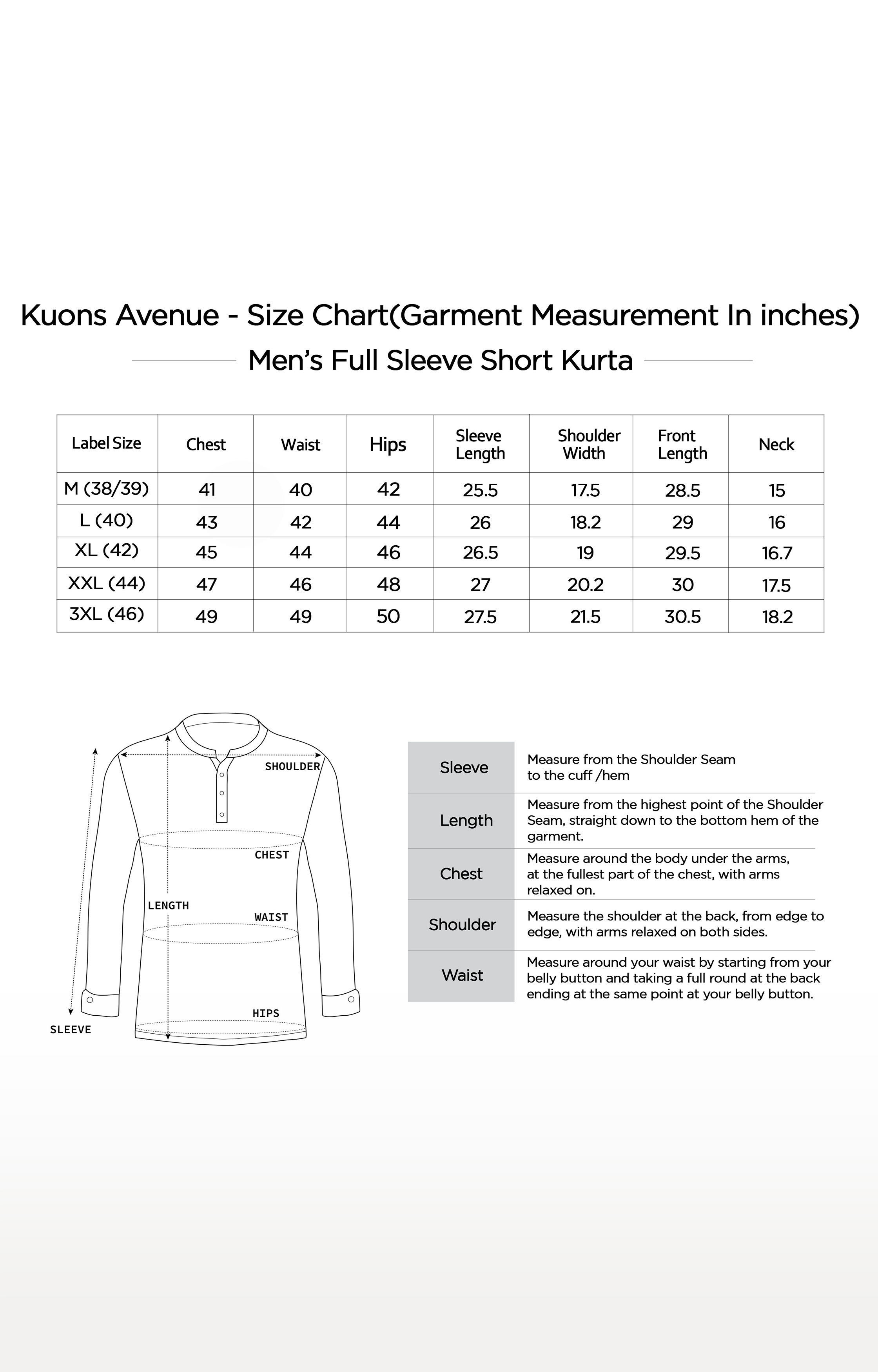Kuons Avenue | Kuons Avenue Men's Denimax Blue Kurta-KACLFS1235A 6