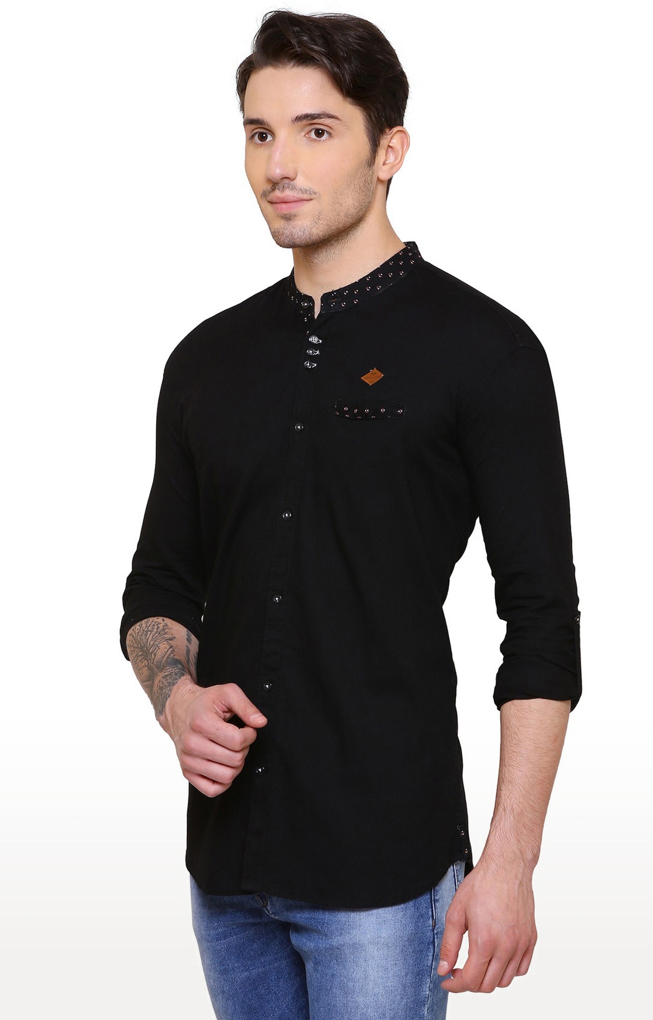 Kuons Avenue | Kuons Avenue Men's Black Linen Cotton Shirt 3