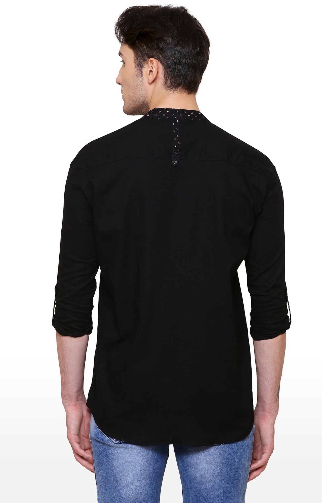 Kuons Avenue | Kuons Avenue Men's Black Linen Cotton Shirt 4
