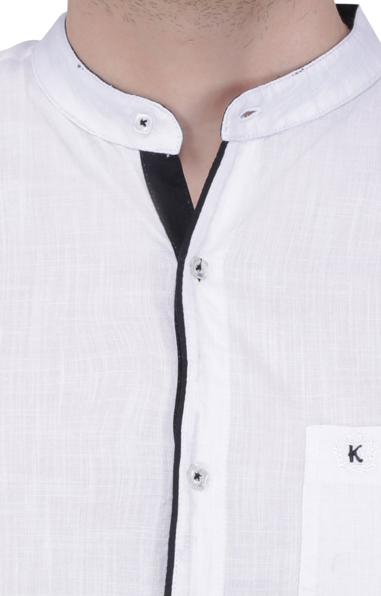 Kuons Avenue Men's White Linen Cotton Casual Shirt