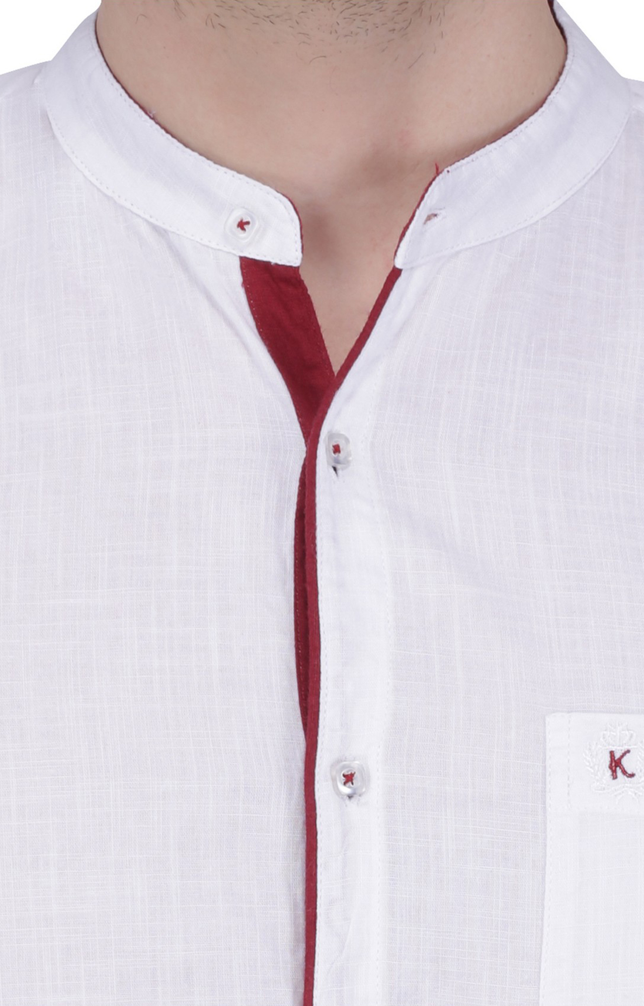 Kuons Avenue Men's White Linen Cotton Casual Shirt
