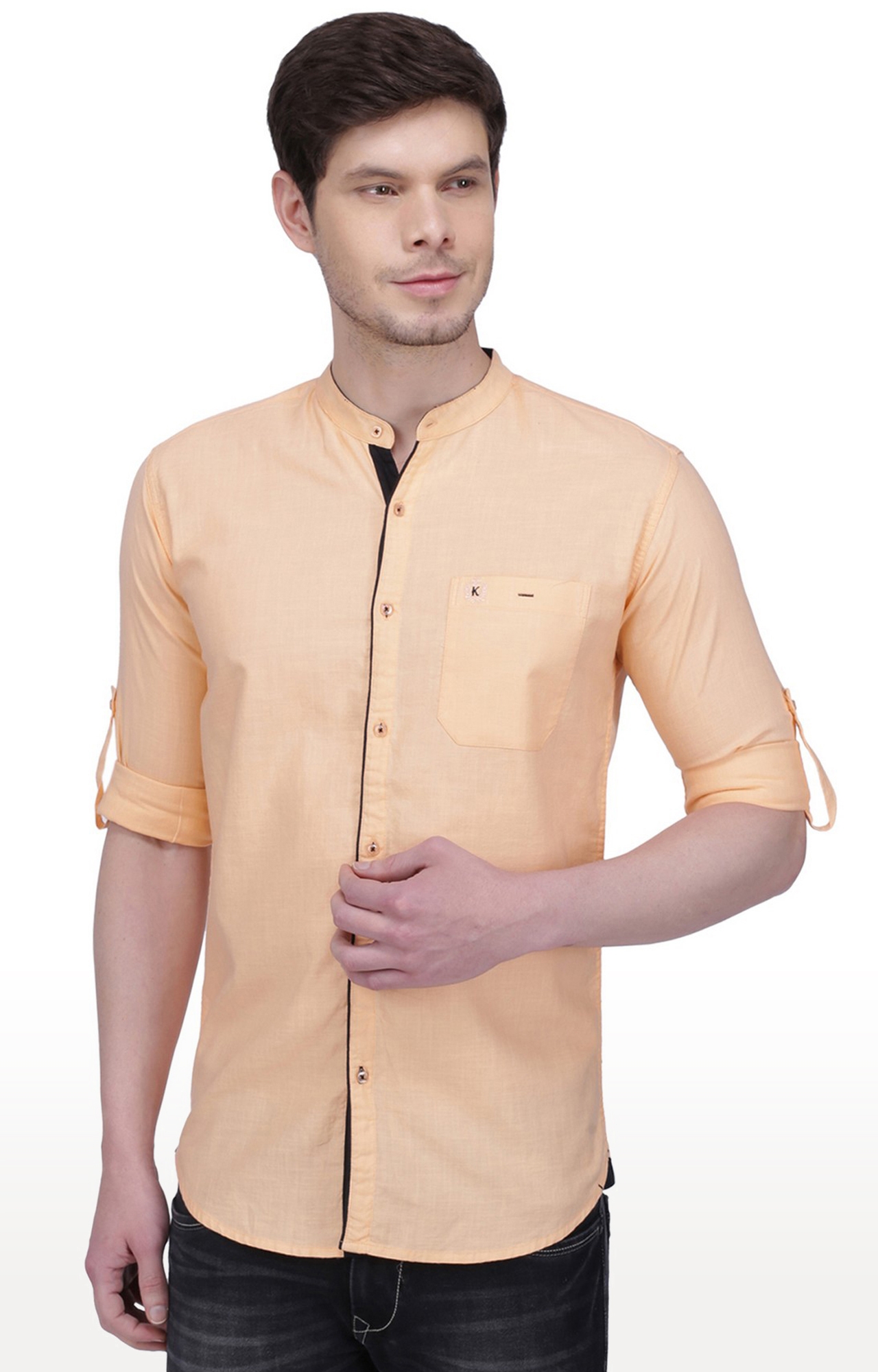 Kuons Avenue Men's Maroon Linen Cotton Casual Shirt
