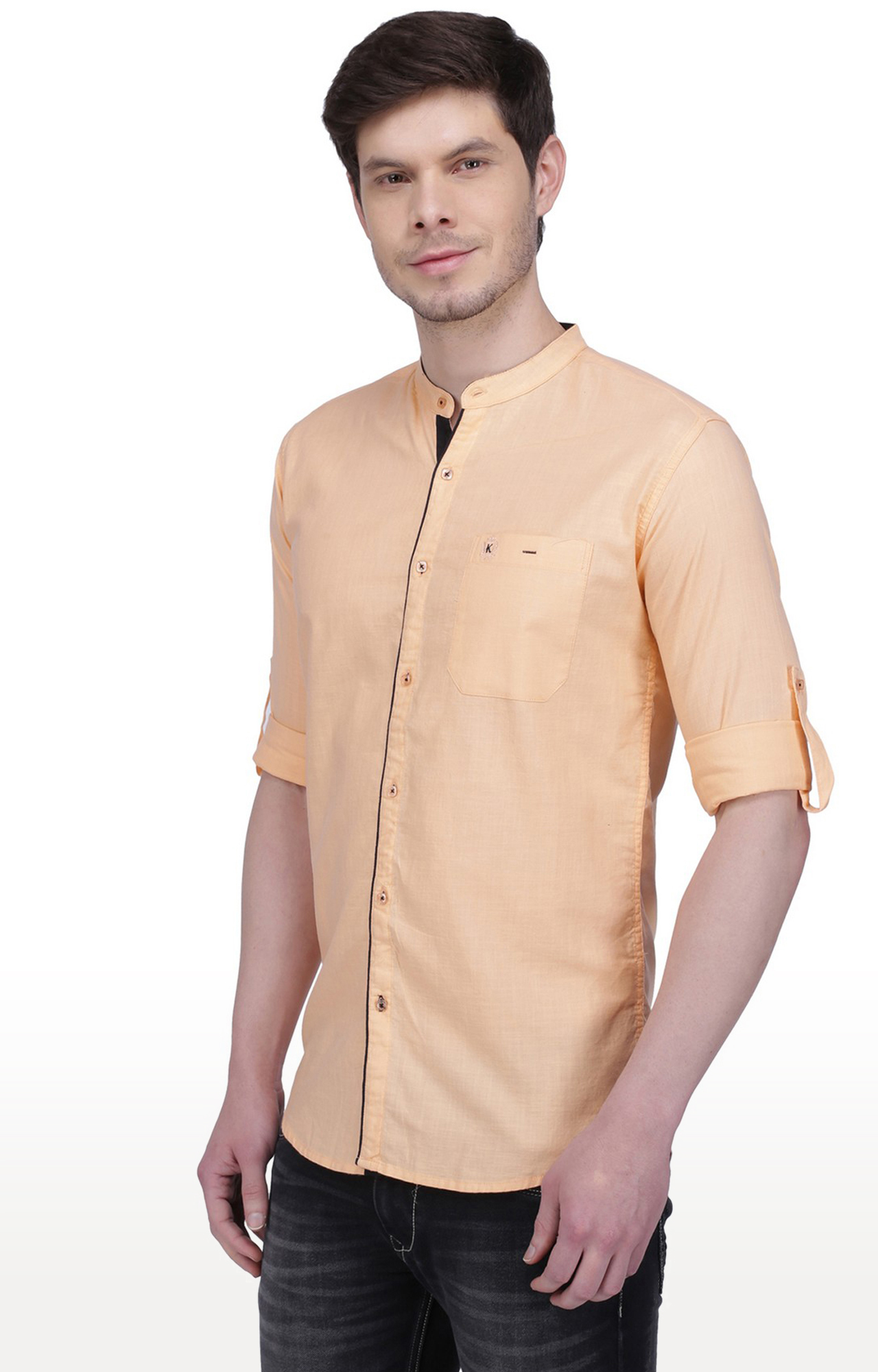 Kuons Avenue Men's Maroon Linen Cotton Casual Shirt