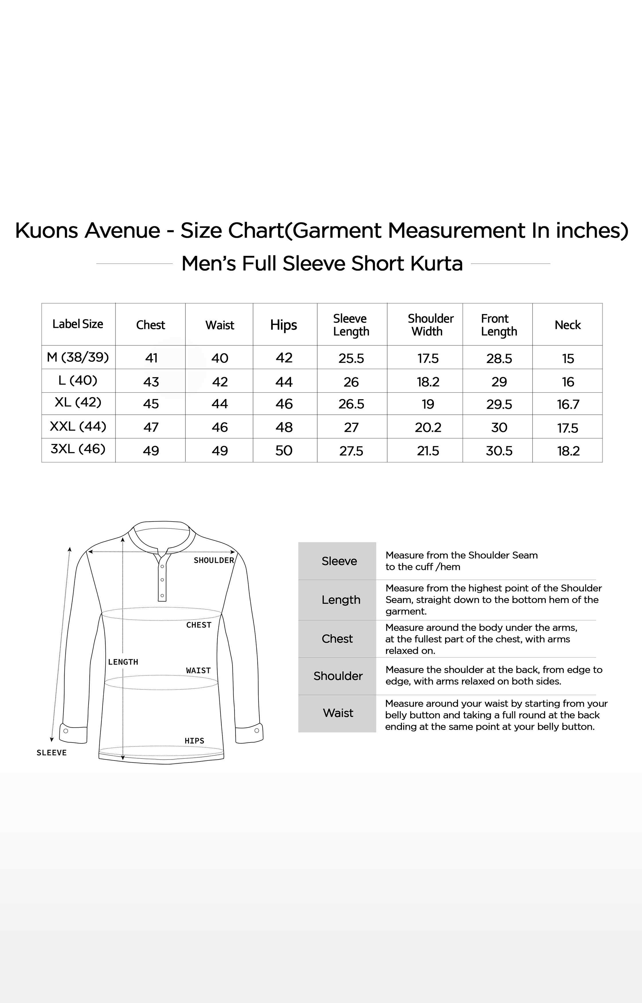 Kuons Avenue Men's Grey and Indigo Checks Kurta-KACLFS1331