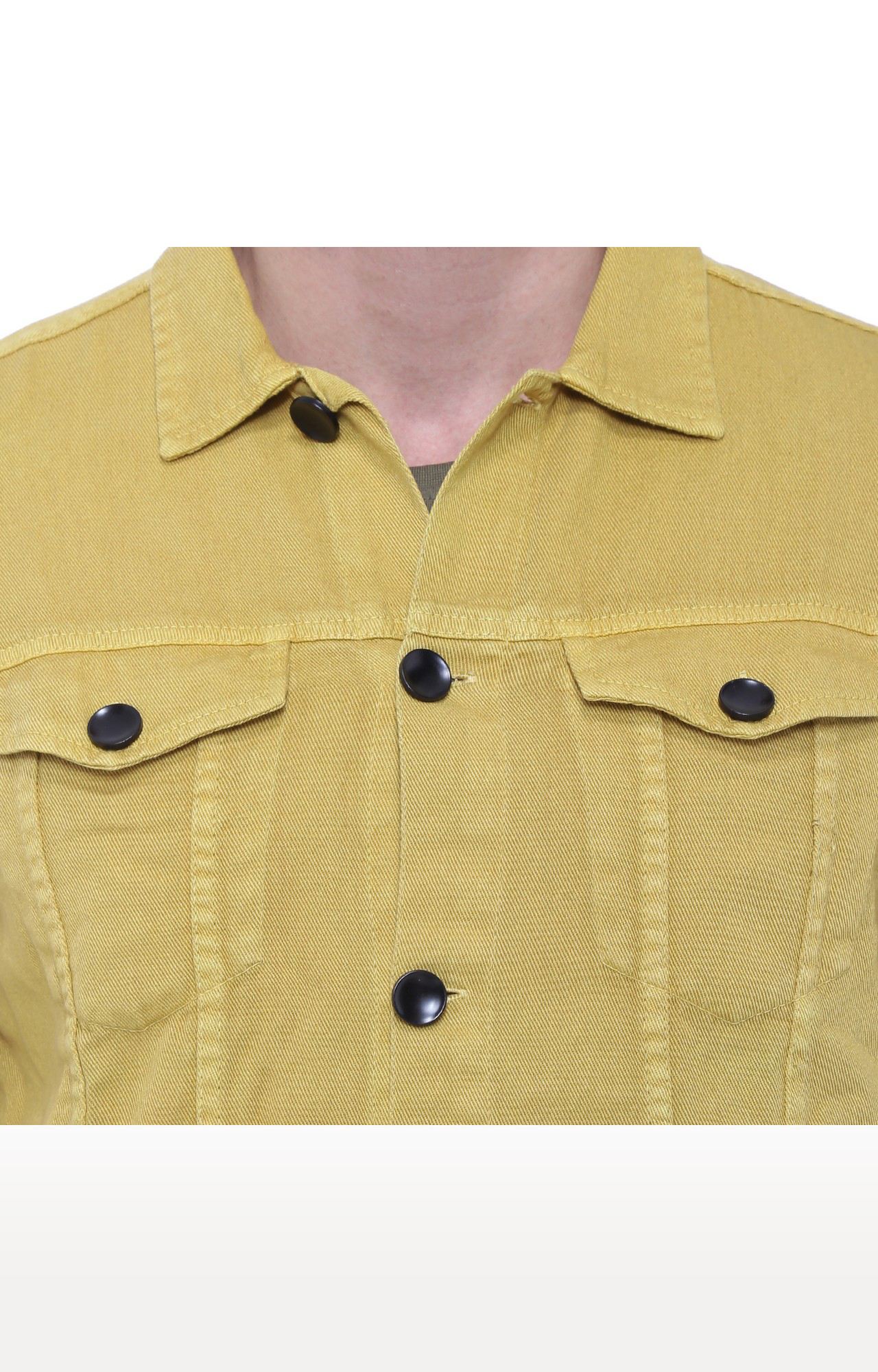 Kuons Avenue Men's Khaki Denim Jacket