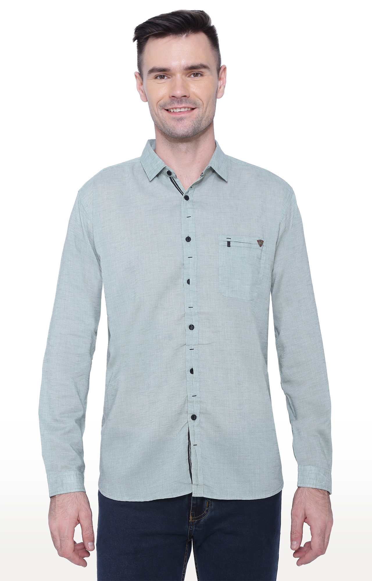 Kuons Avenue Men's  Pine Linen Casual Shirt-KACLFS1387