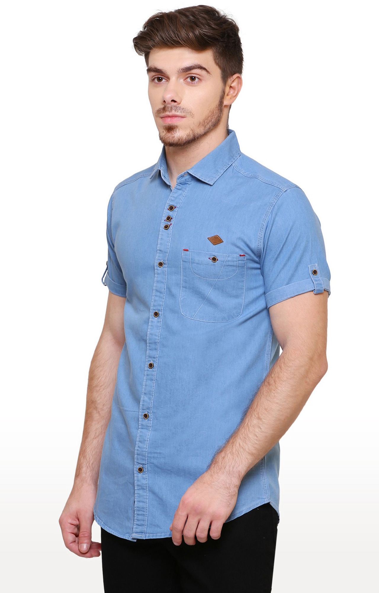 Men's Louis Vuitton LV monogram Denim shirt | BrandFactoryPro