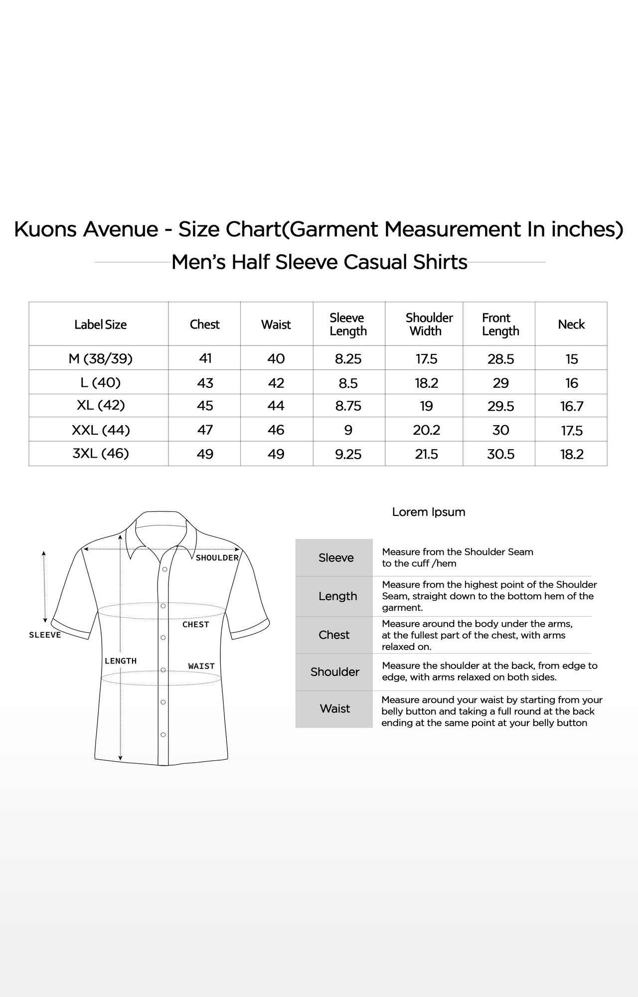Kuons Avenue Men's Icewash Blue Half Sleeve Denim Shirt