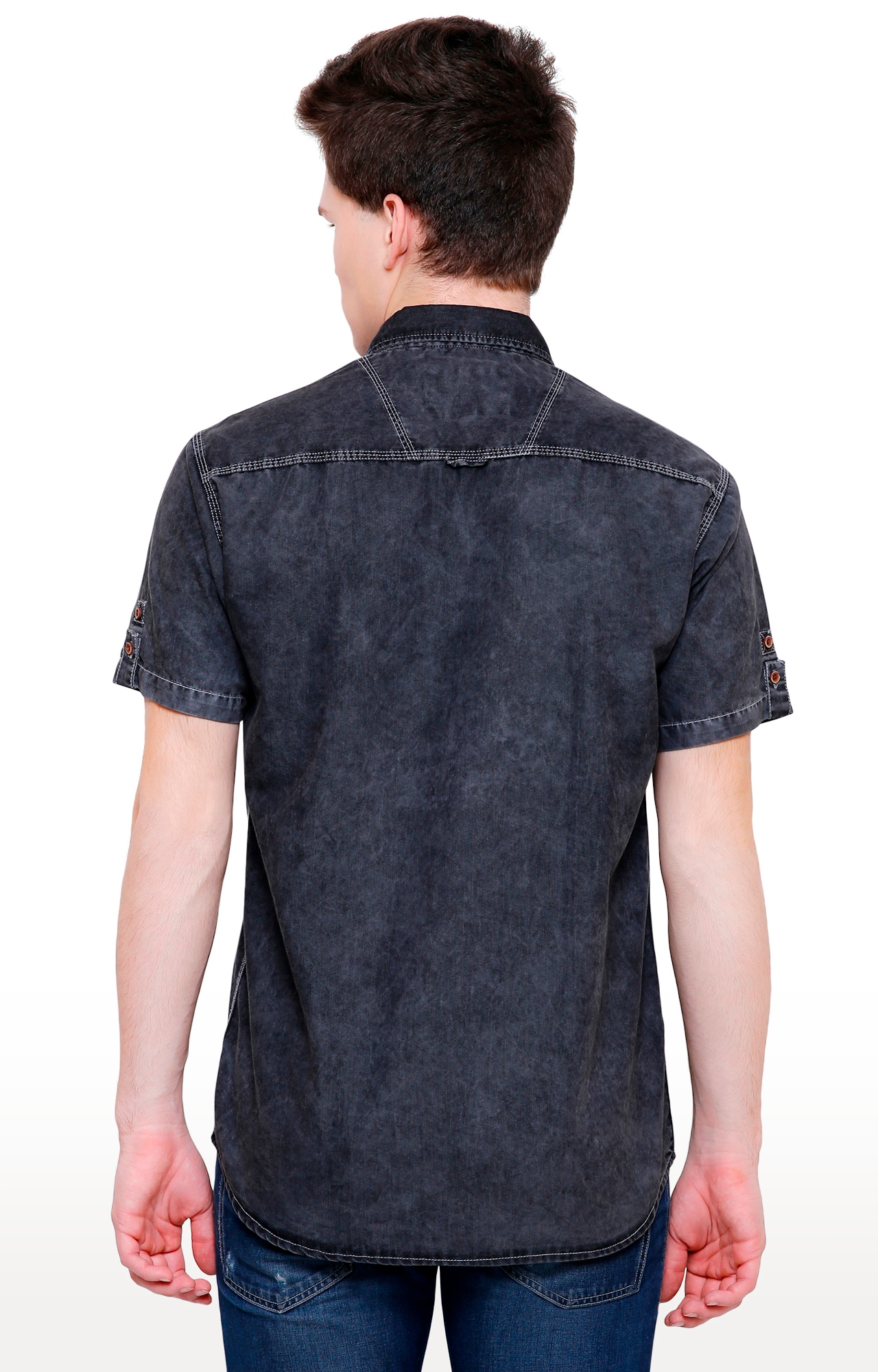 2021 New Brand Men Shirt Short Sleeve Denim Shirt Mens Casual Dress Male Jean  Shirts High Quality 100% Cotton