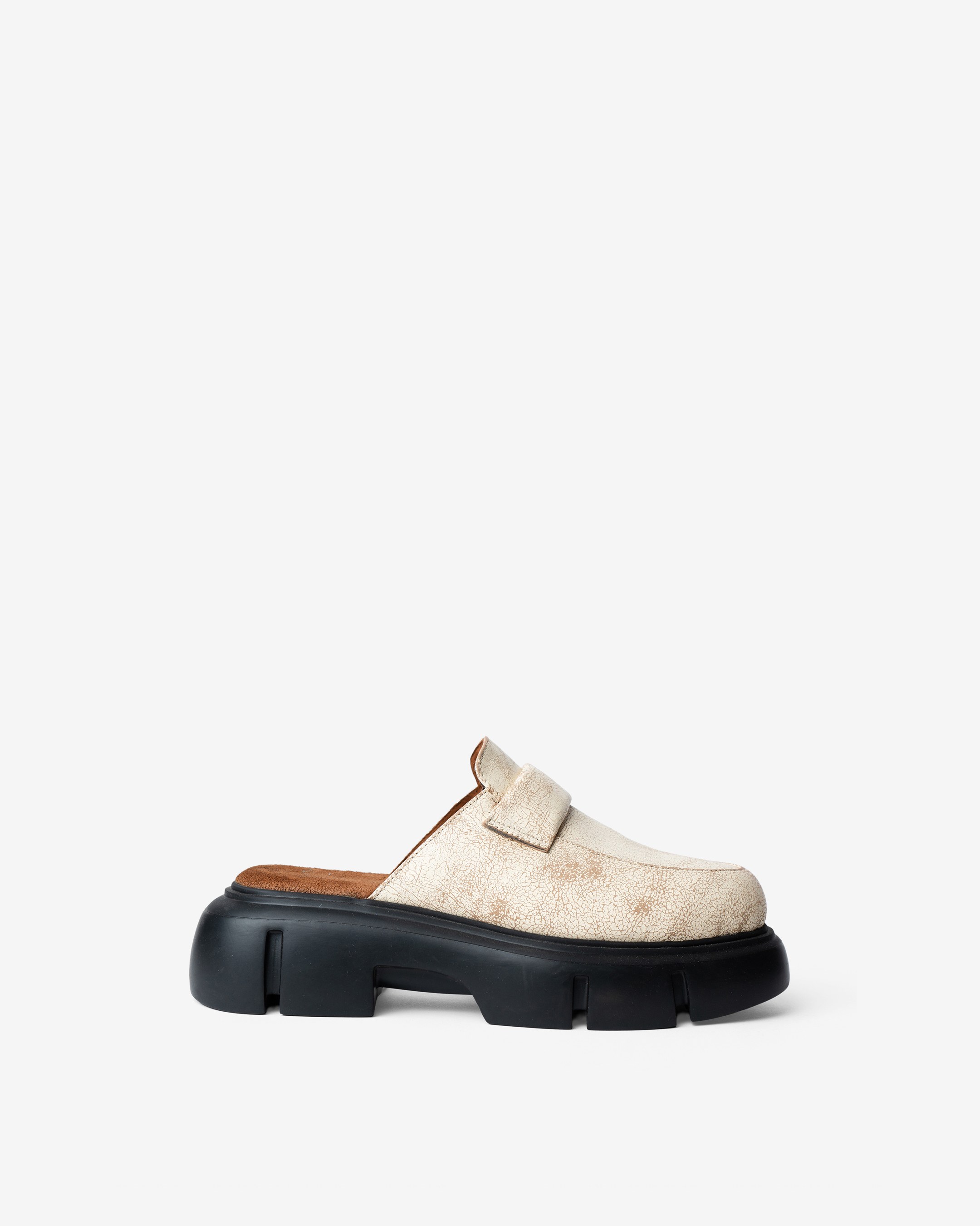 Mules With a Rounded Toe and Chunky Sole