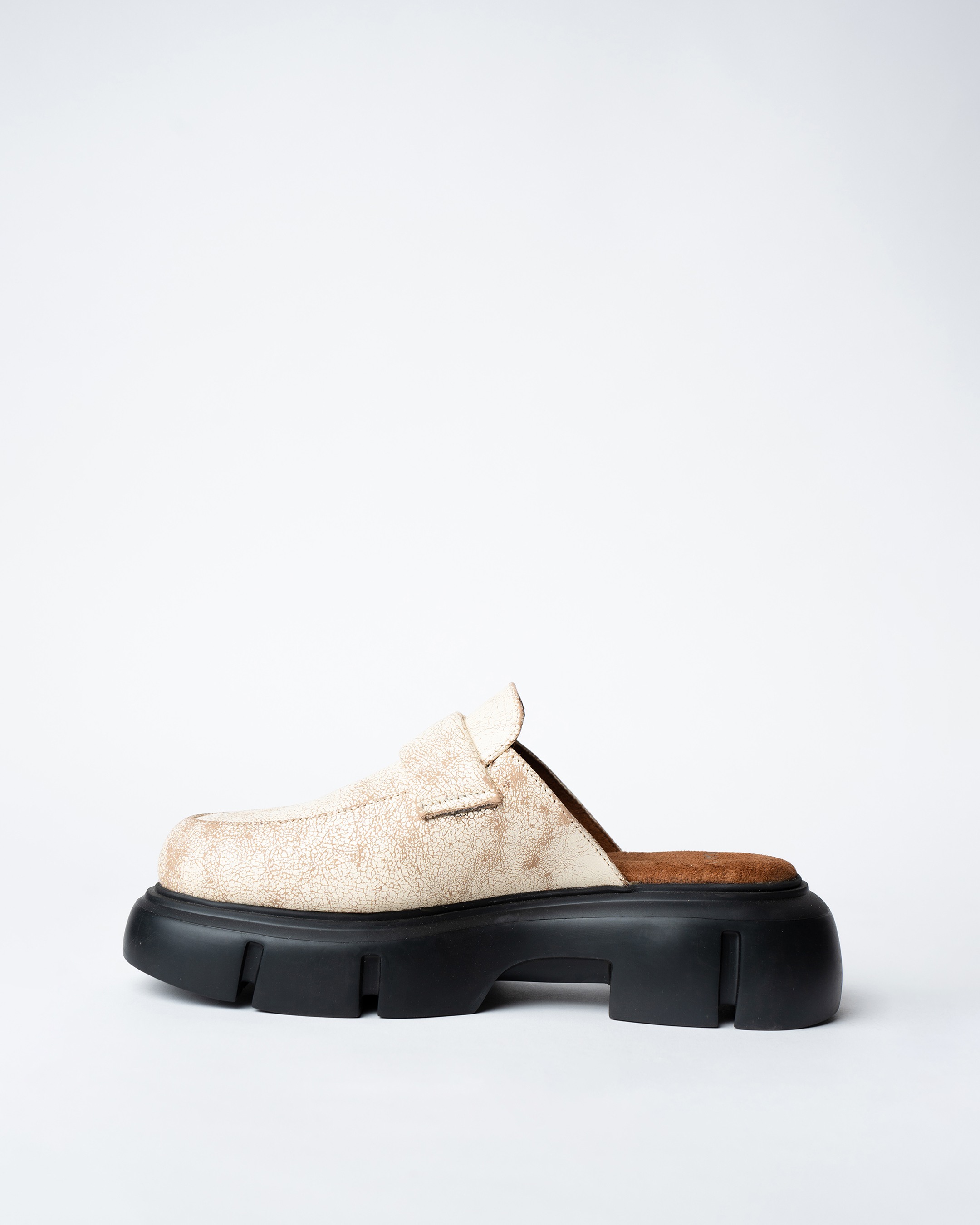 Mules With a Rounded Toe and Chunky Sole