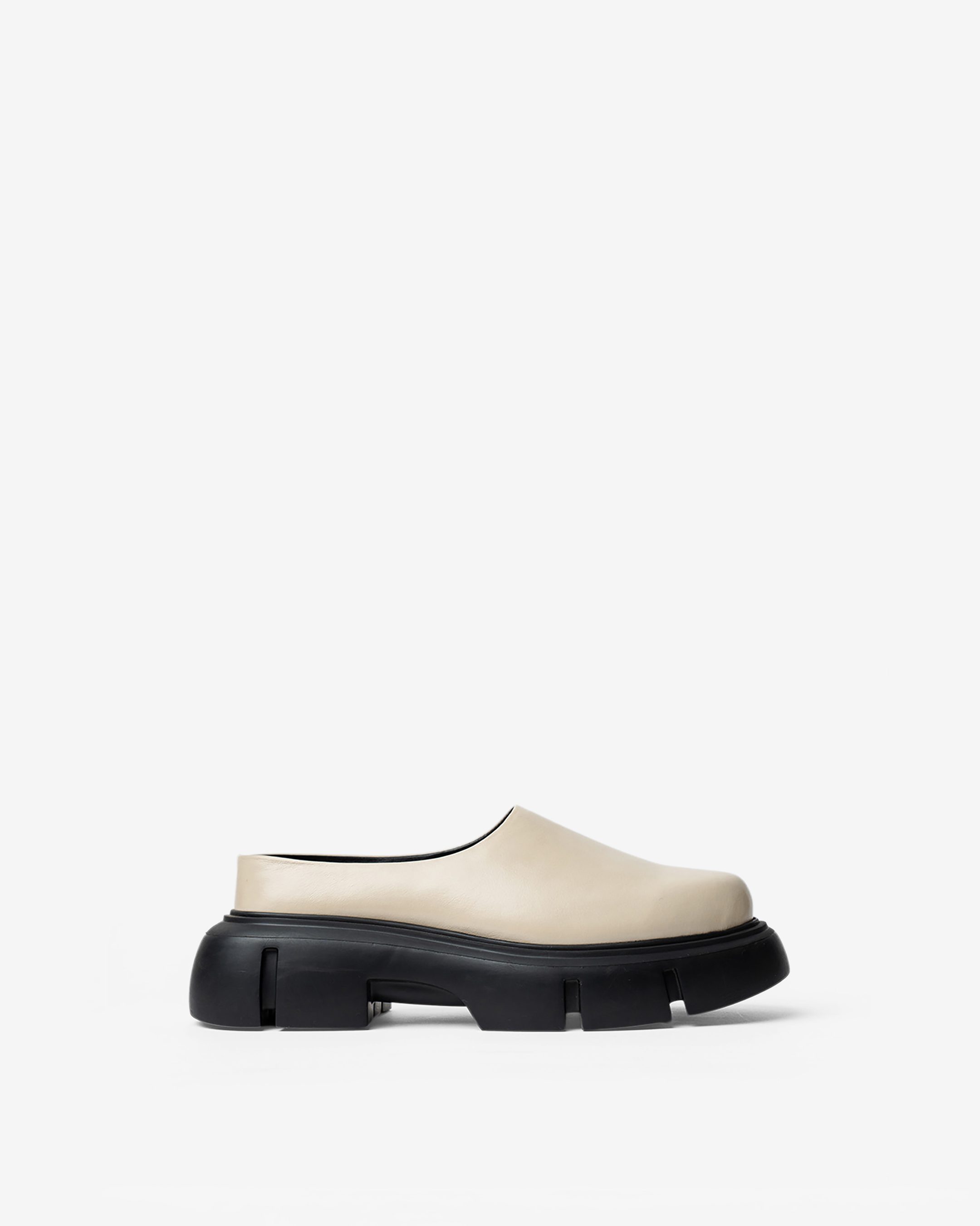 Chunky Slidders With A Rounded Toe And Chunky Sole.