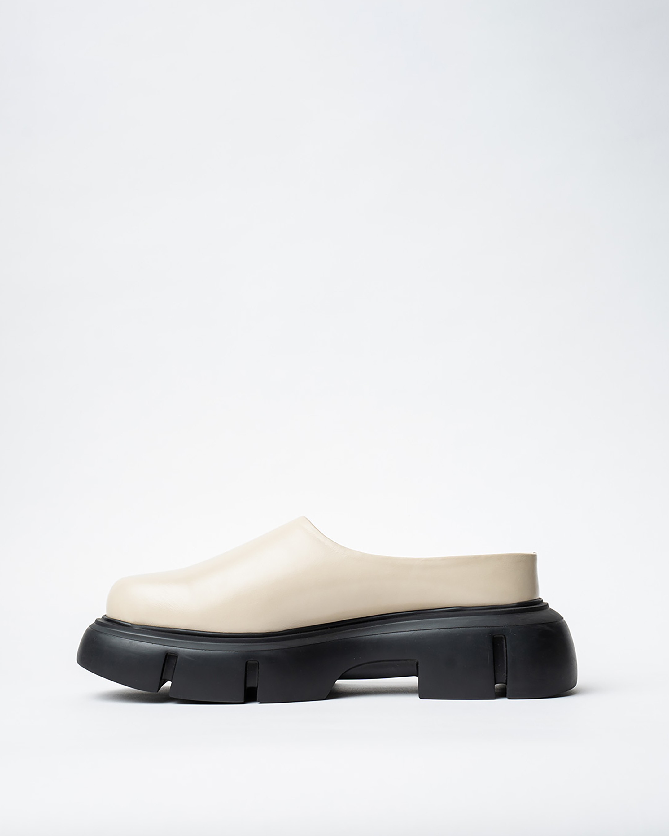 Chunky Slidders With A Rounded Toe And Chunky Sole.