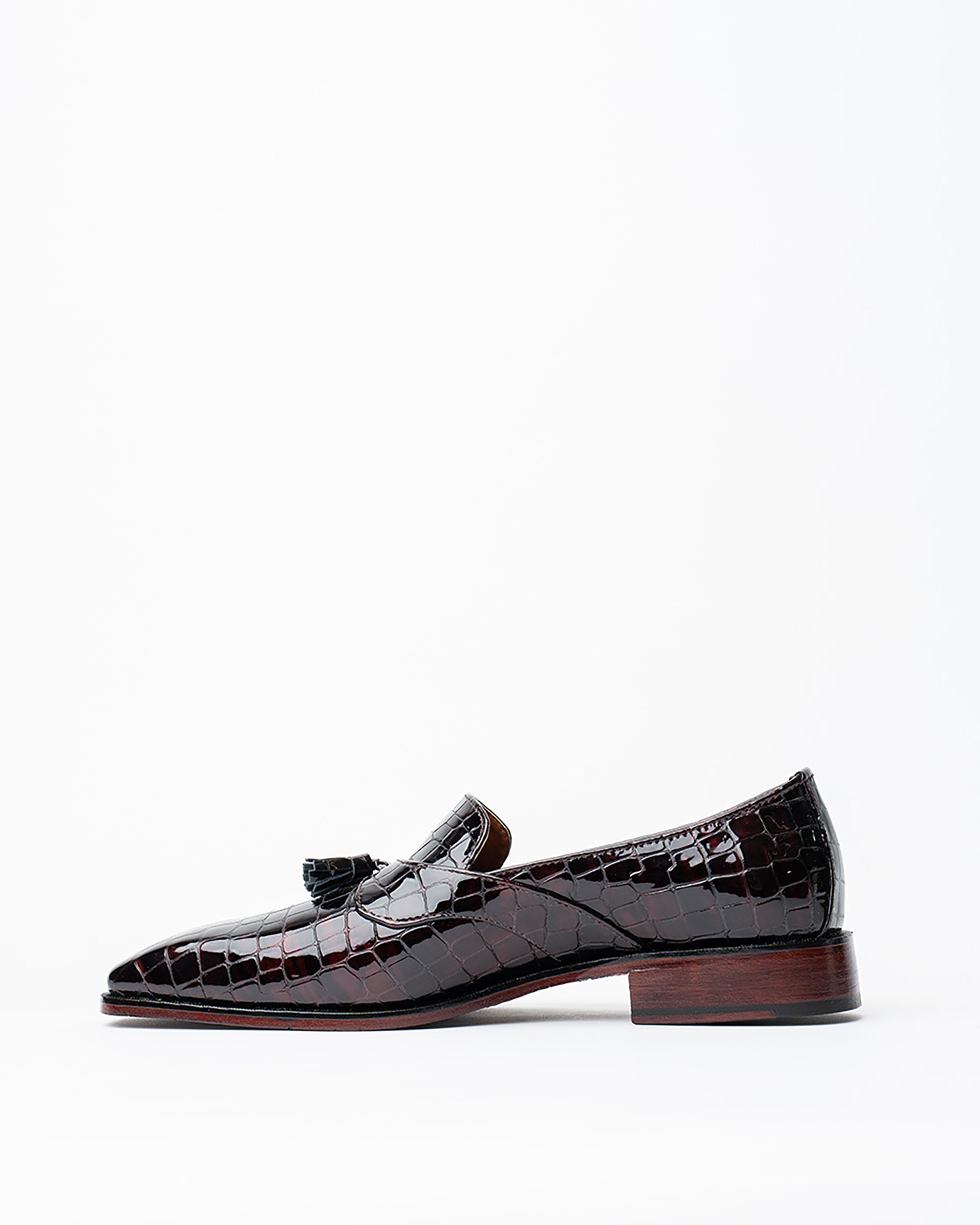 Evening Tassel Loafer With a Square Toe, Featuring Old Money Look