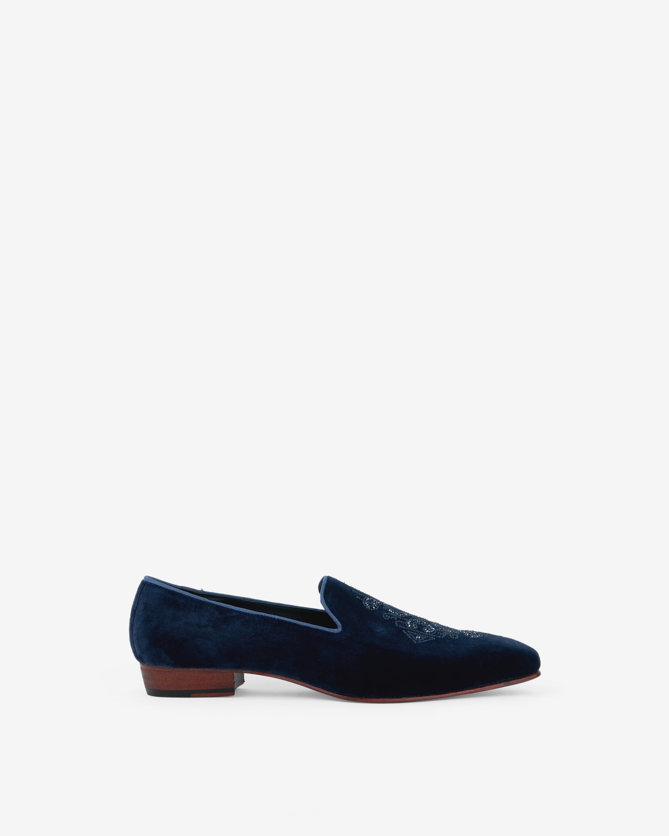 Evening Tassel Pine Blue Tuxedo With Hand Embroidered Beeds