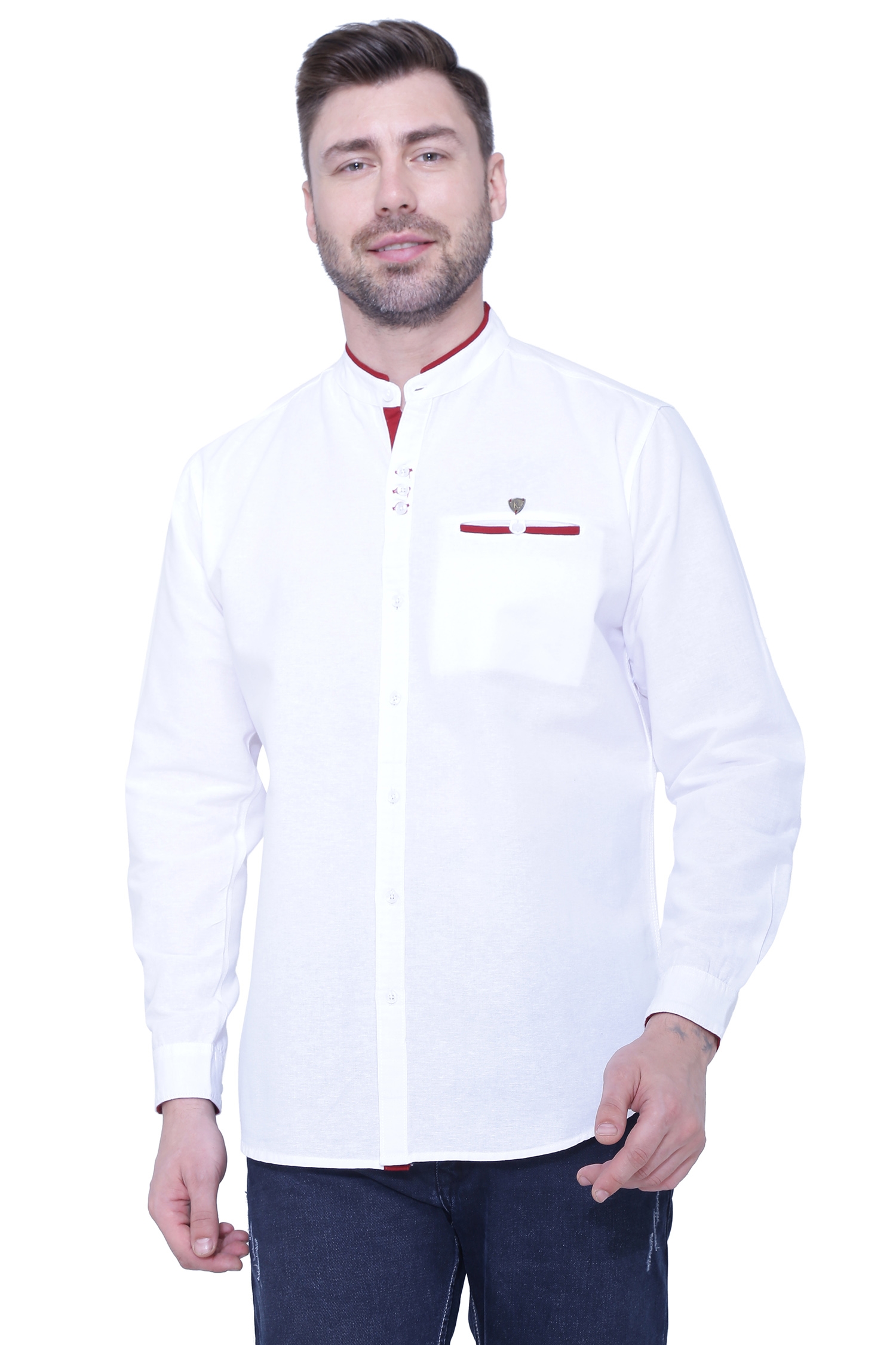 Kuons Avenue | Kuons Avenue Men's Linen Cotton Casual Shirt- KACLFS1179A 0