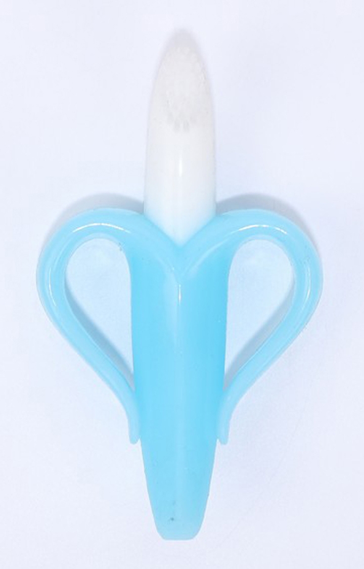 Kidbea | Kidbea Baby Banana Teether And Training Toothbrush- Blue 0
