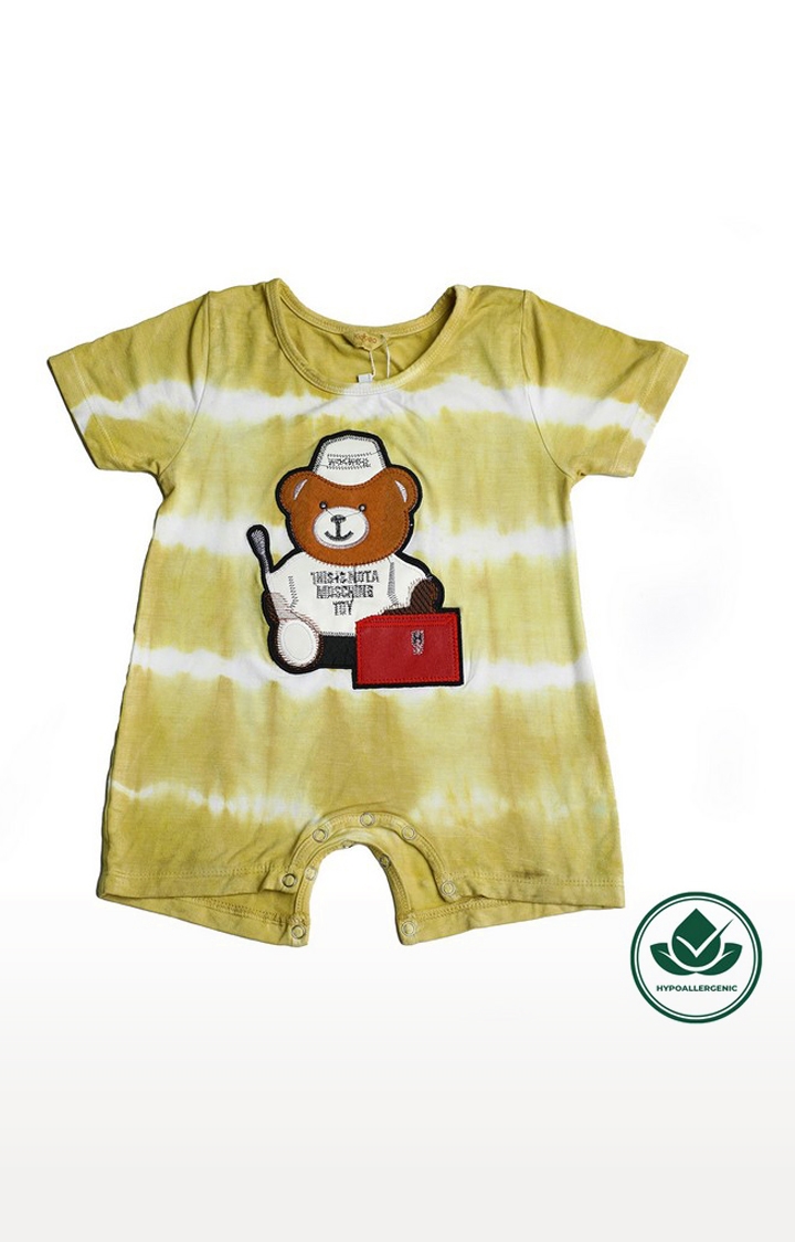 Kidbea | Kidbea Tie & Dye Romper/Bodysuit with Teddy Patch for Baby Boy 0