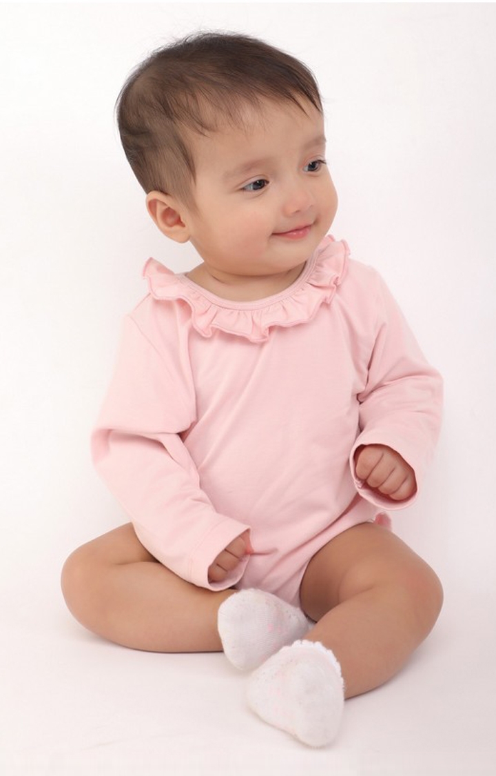 Kidbea | Kidbea New Born Baby Pink Romper For Girls 1