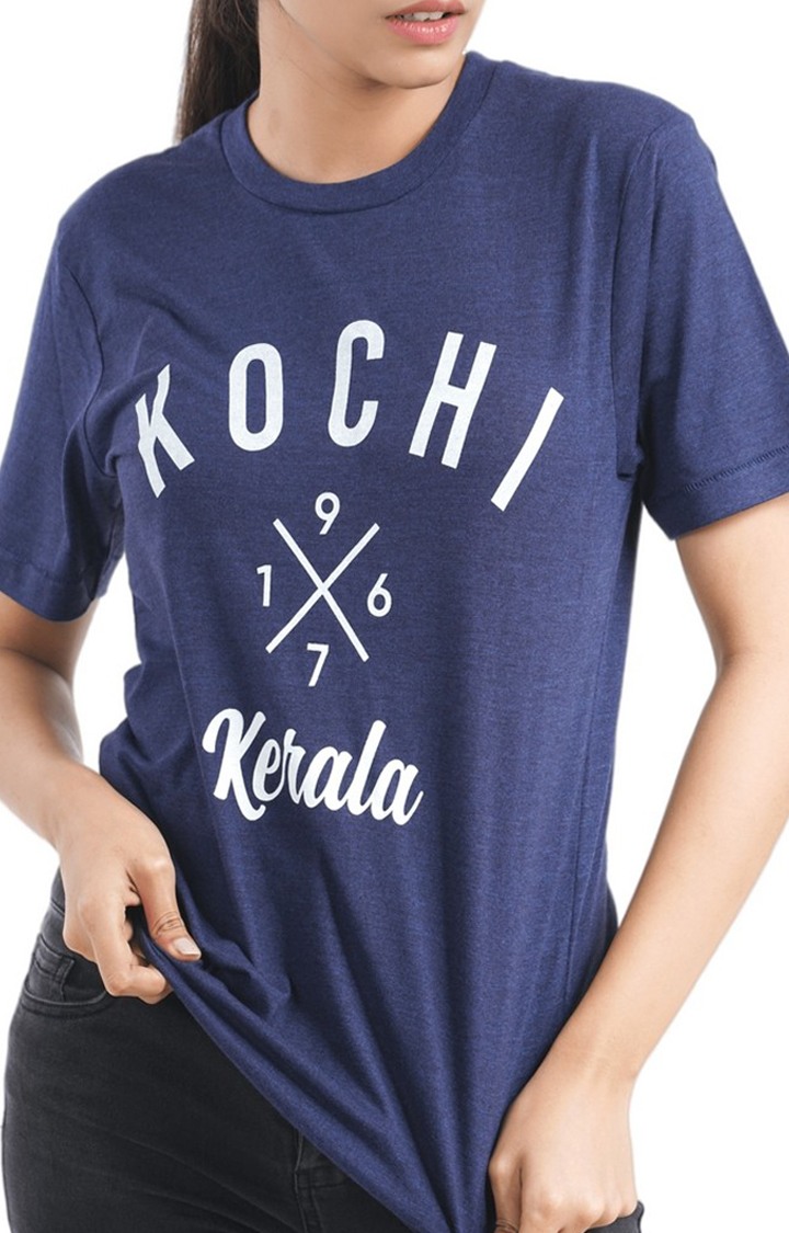 Unisex Kochi 1967 Kerala Tri-Blend T-Shirt in Navy