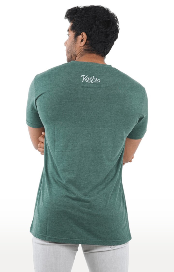 Unisex Kochi College Tri-Blend T-Shirt in Bottle Green