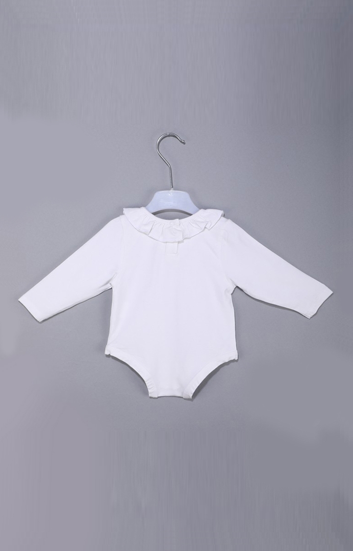 Kidbea | Kidbea New Born Baby White Bodysuit For Girls 1