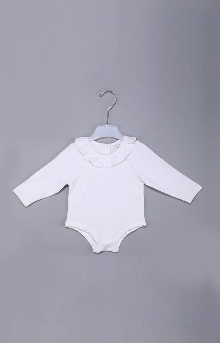 Kidbea | Kidbea New Born Baby White Bodysuit For Girls 0