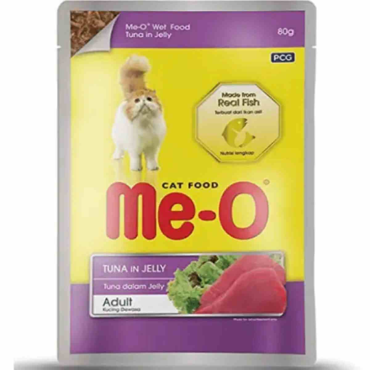 Me O Tuna in Jelly Adult Wet Cat Food (Pack of 6) - 80Gm