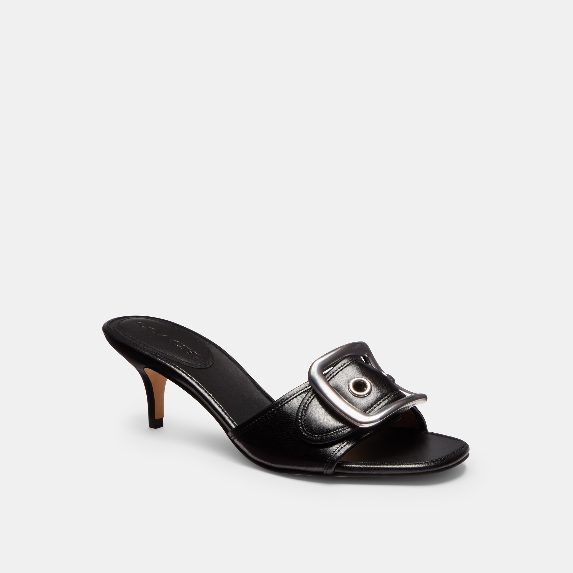 Margot Sandal With Oversized Buckle In Loved Leather
