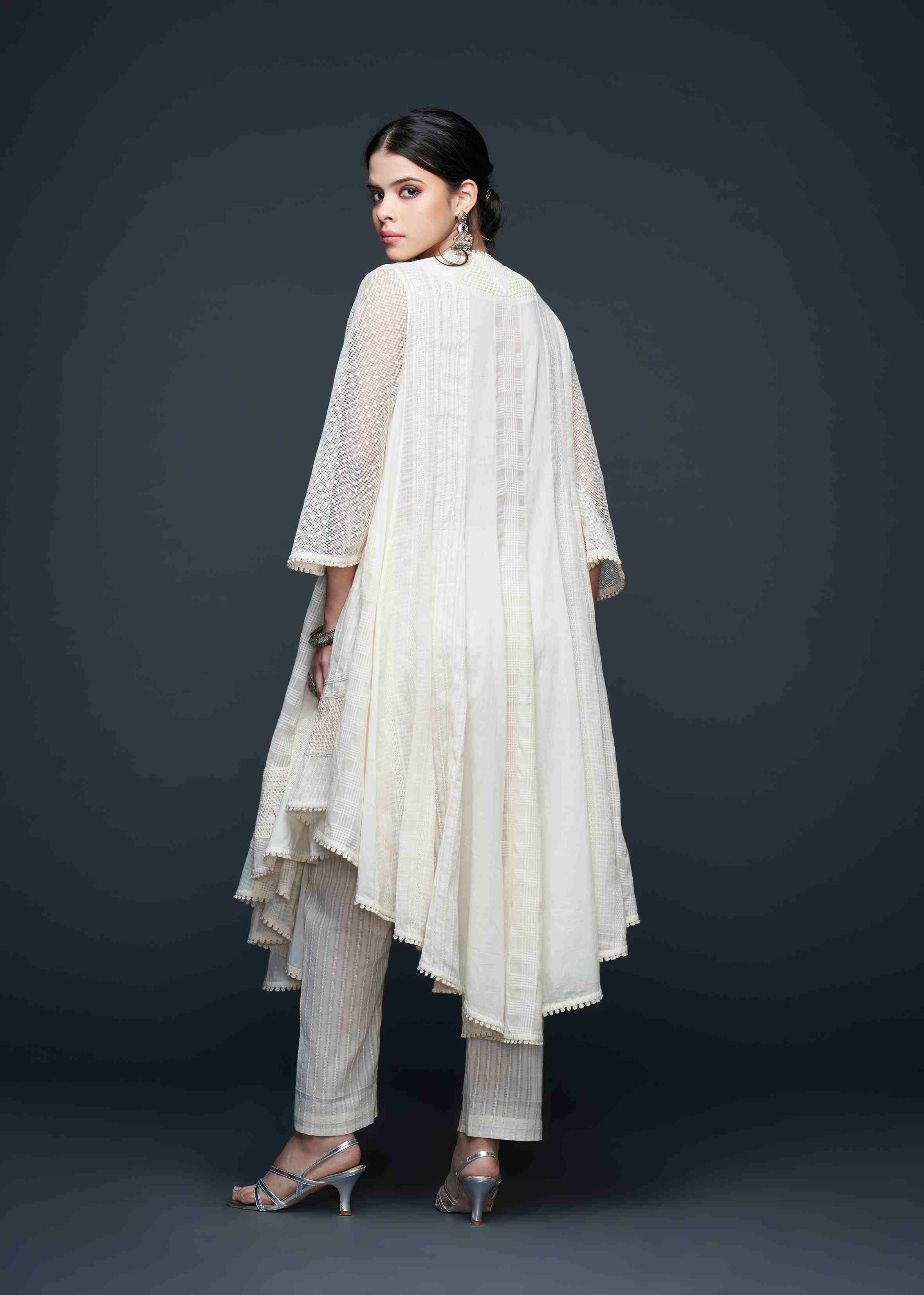 Patchwork Flared Kurta