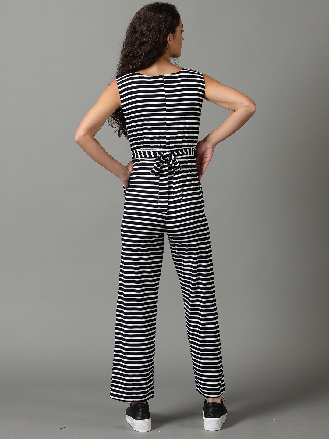 Navy Blue Printed Cotton jumpsuit  Sanskruti Homes